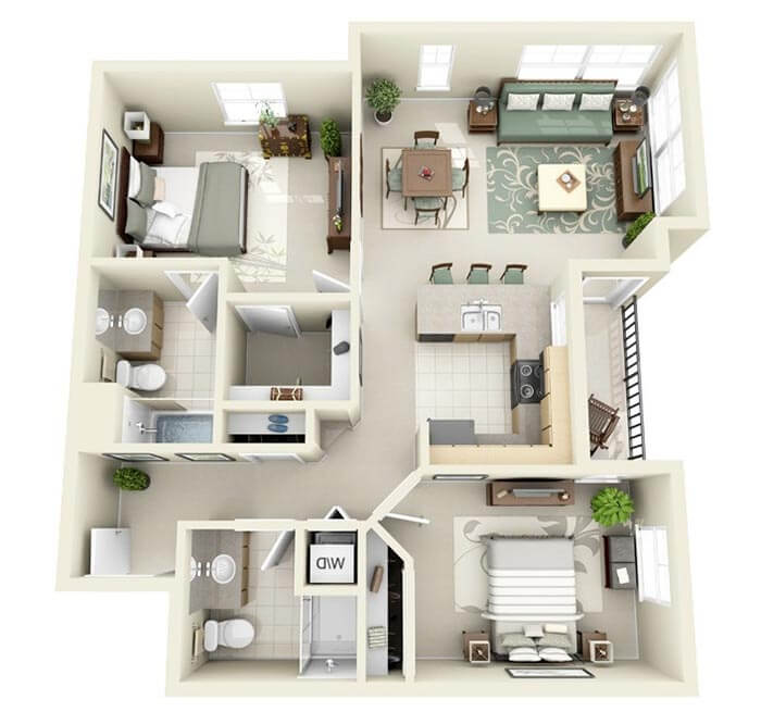 2+1 apartman planları 2+1 apartman planları