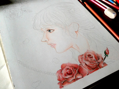 Karisma Seni Mencoba Menggambar Dengan Pensil Warna