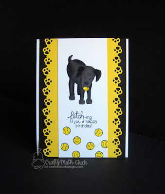Black Lab Birthday Card by Crafty Math Chick | Fetching Friendship by Newton's Nook Designs