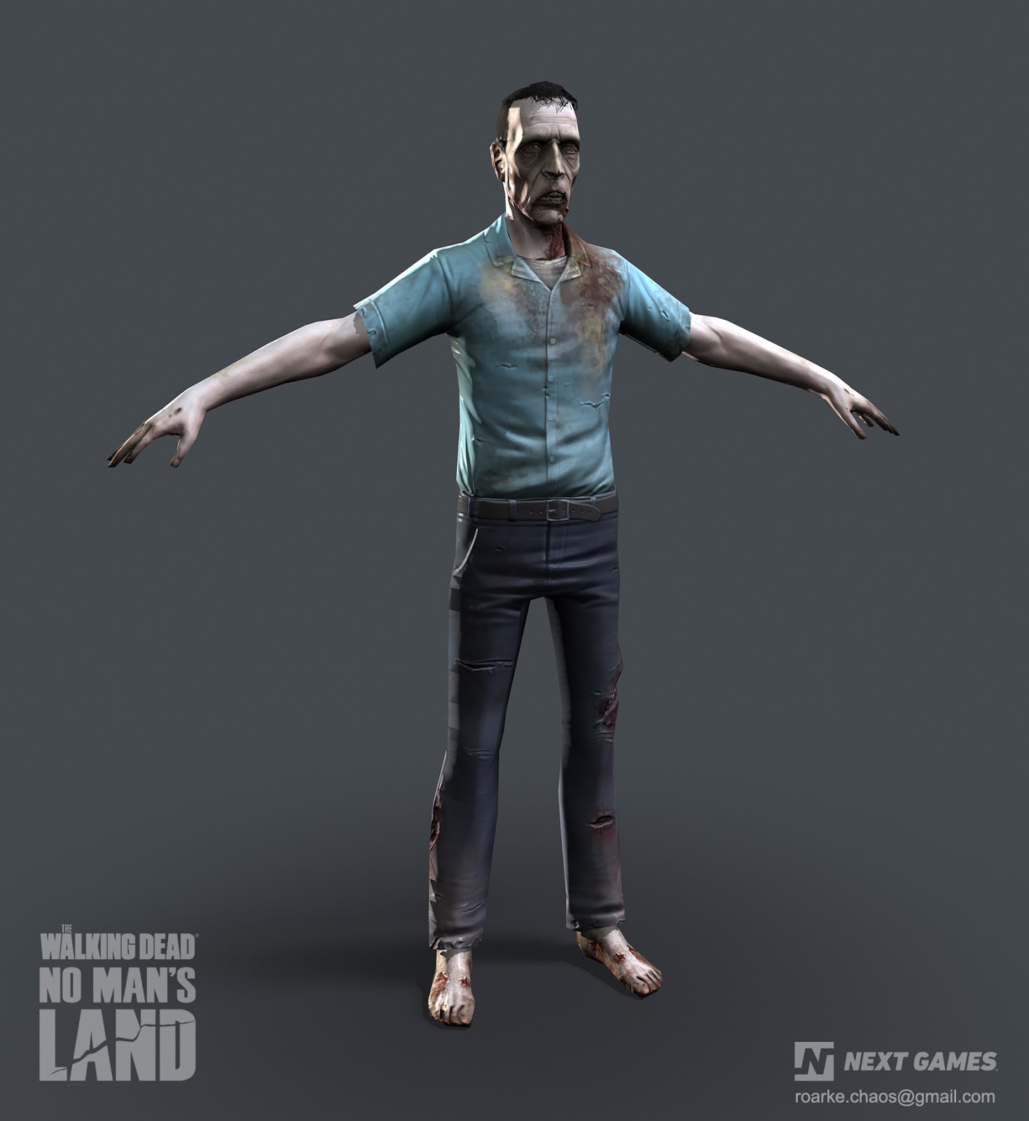 Roarke Nelson Art Walkers for The Walking Dead Mobile Game, lowpoly