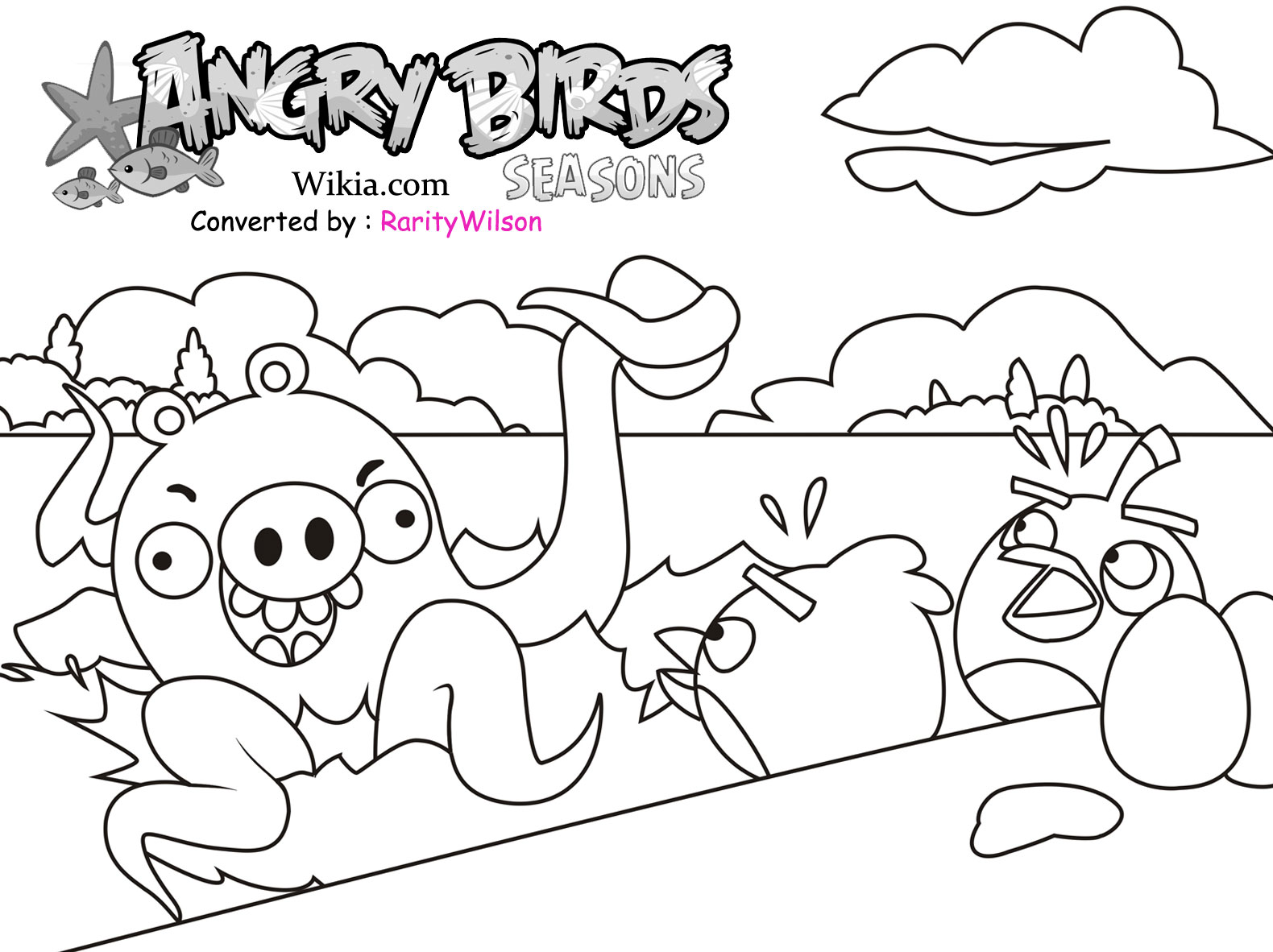 Angry Birds Season Coloring Pages | Team colors