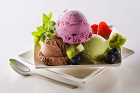 ice-cream-sweets-dessert-balls-blueberries-hd