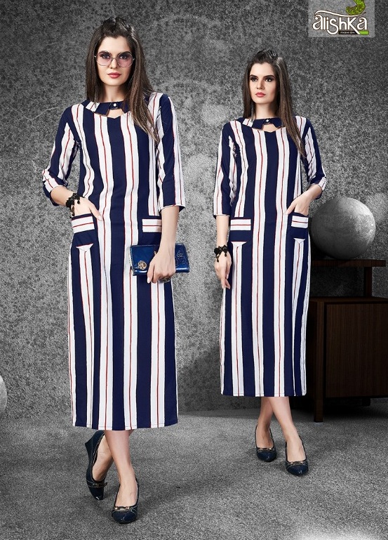 Alishka fashion Samaira Rayon Party wear kurtis wholesaler