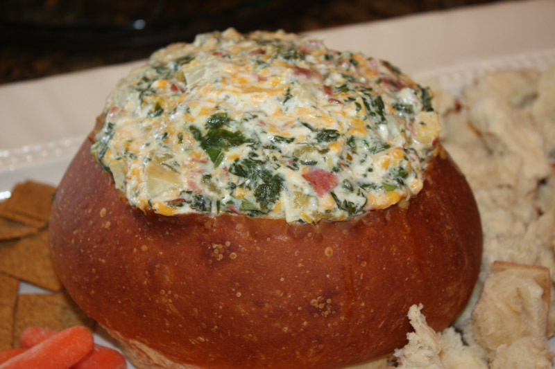 The Bubbly Hostess Bread Bowl Cheese Dip