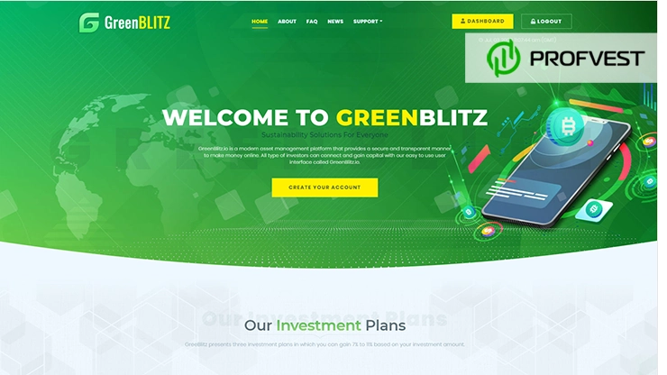 Green Blitz: обзор и отзывы о greenblitz.io (HYIP платит) Green Blitz обзор и отзывы HYIP-проекта