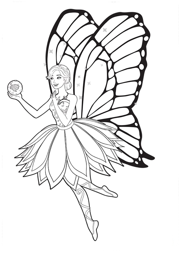 Desenhos Para Colorir Barbie Butterfly