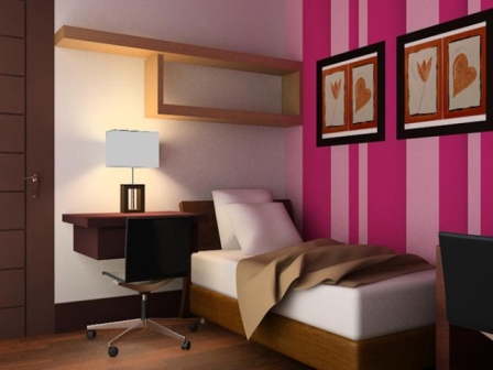 desain kamar tidur sederhana ukuran 2x3