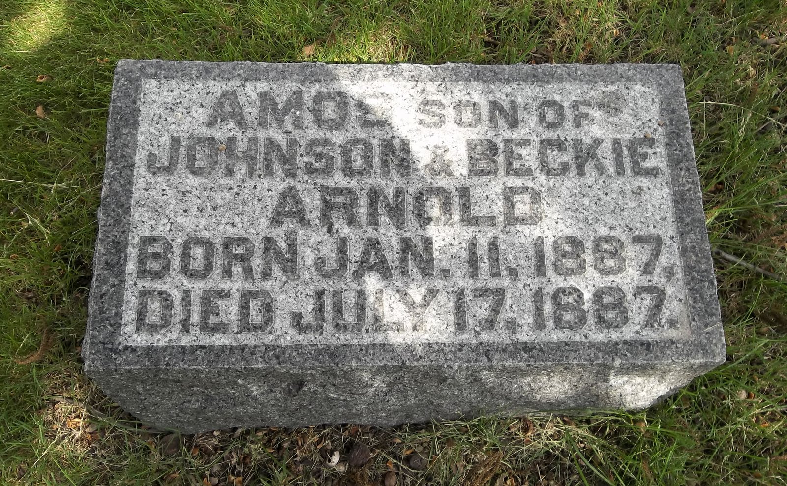 Arnold Genealogy Lyman Township Cemetery