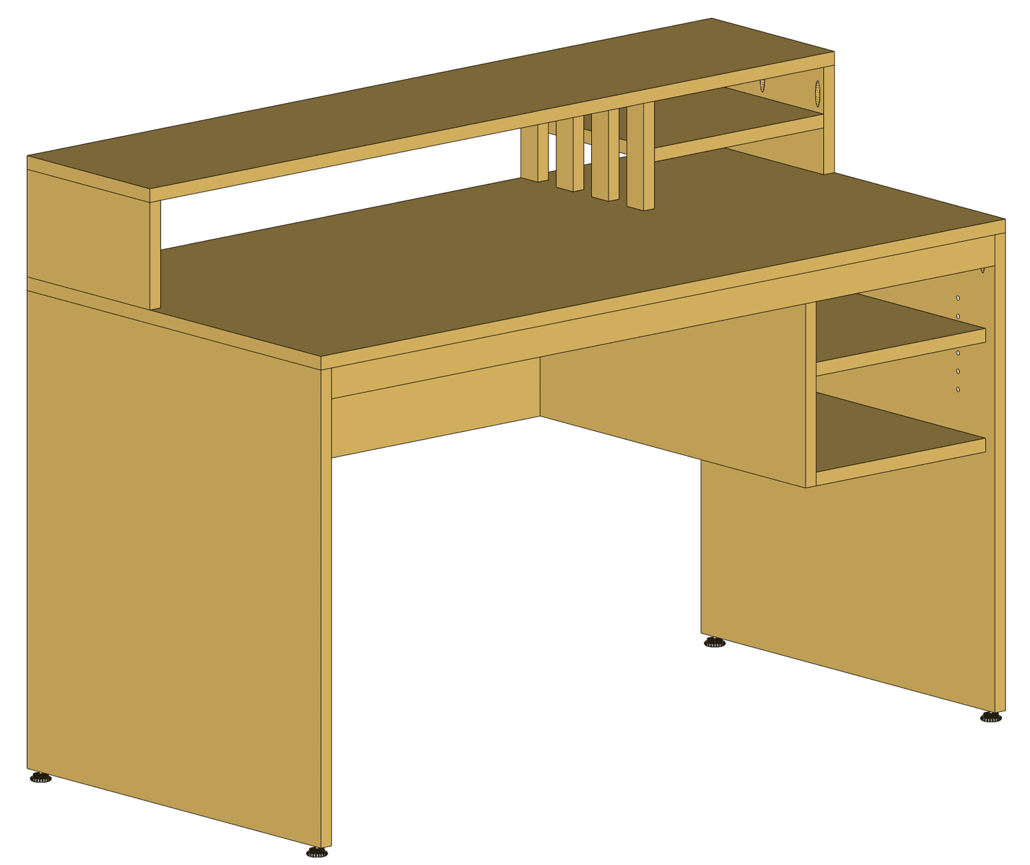 Computer Desk From 1 Sheet of Plywood