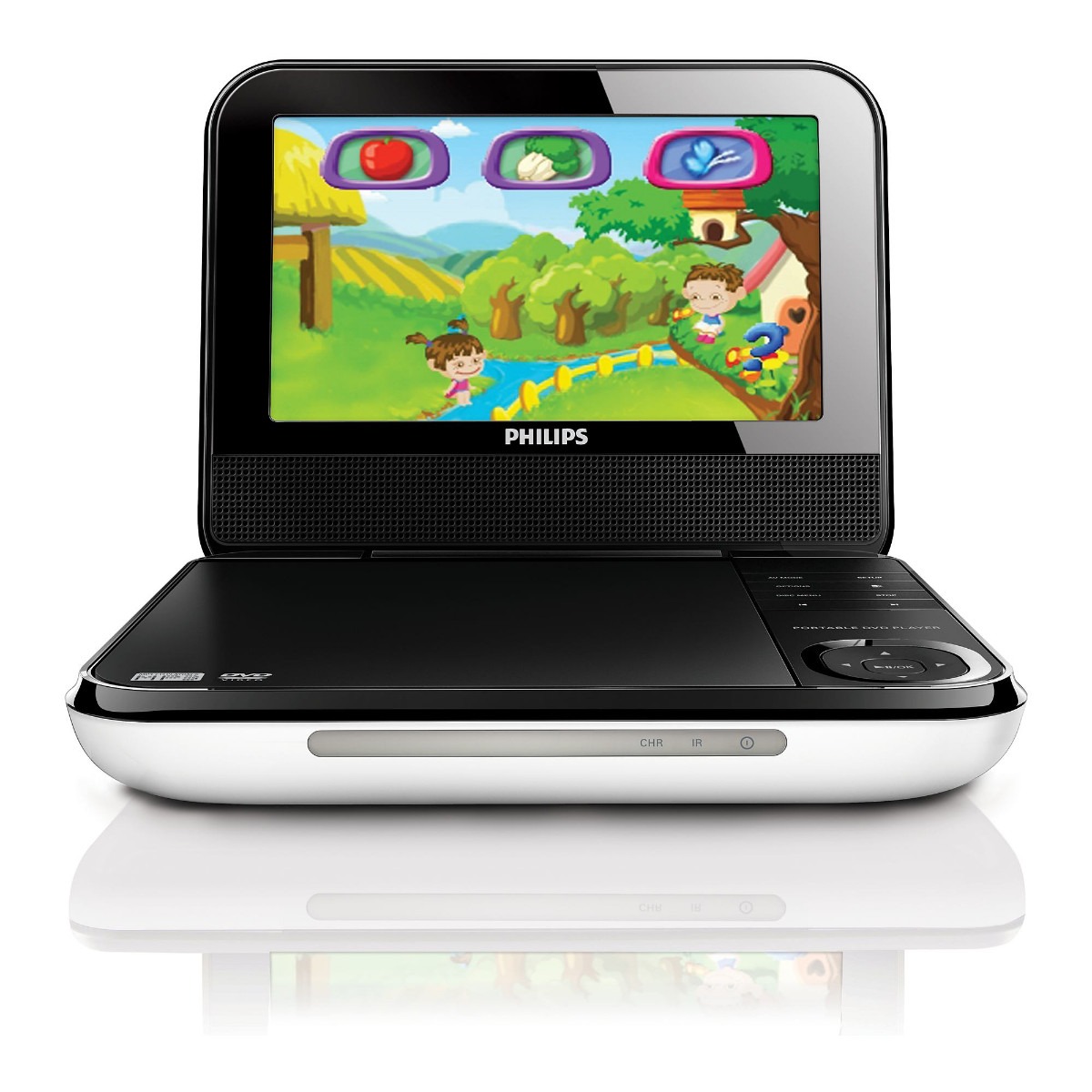 Olympus Center DVD Player Portátil com Tela LCD 7" USB e DivX + Suporte p/ Carro PD7030 Philips