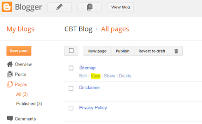 Site map cara membuat daftar isi blog