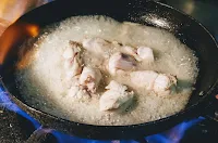 Boiling chicken pieces Food Recipe Dinner ideas
