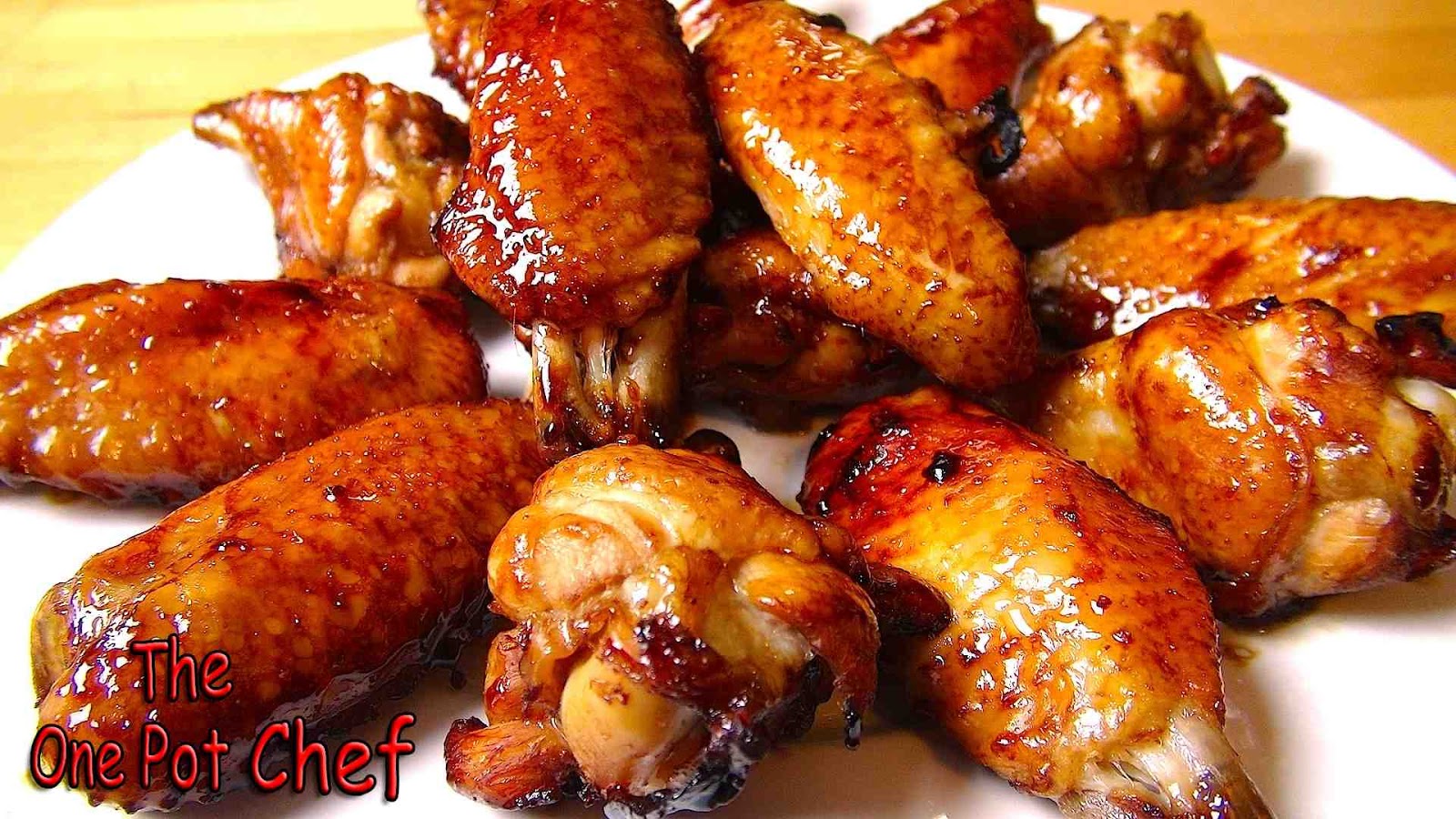 The One Pot Chef Show Honey Bourbon Chicken Wing Nibbles RECIPE