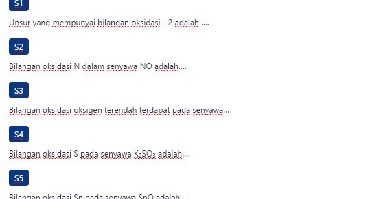 Contoh Soal Bilangan Oksidasi Unsur ~ Anak Sekolah