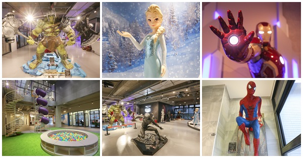 《台中．北屯》歐雅英雄主題館-將近20座1：1夢幻英雄雕像、螺旋溜滑梯、彩色球池，免費參觀