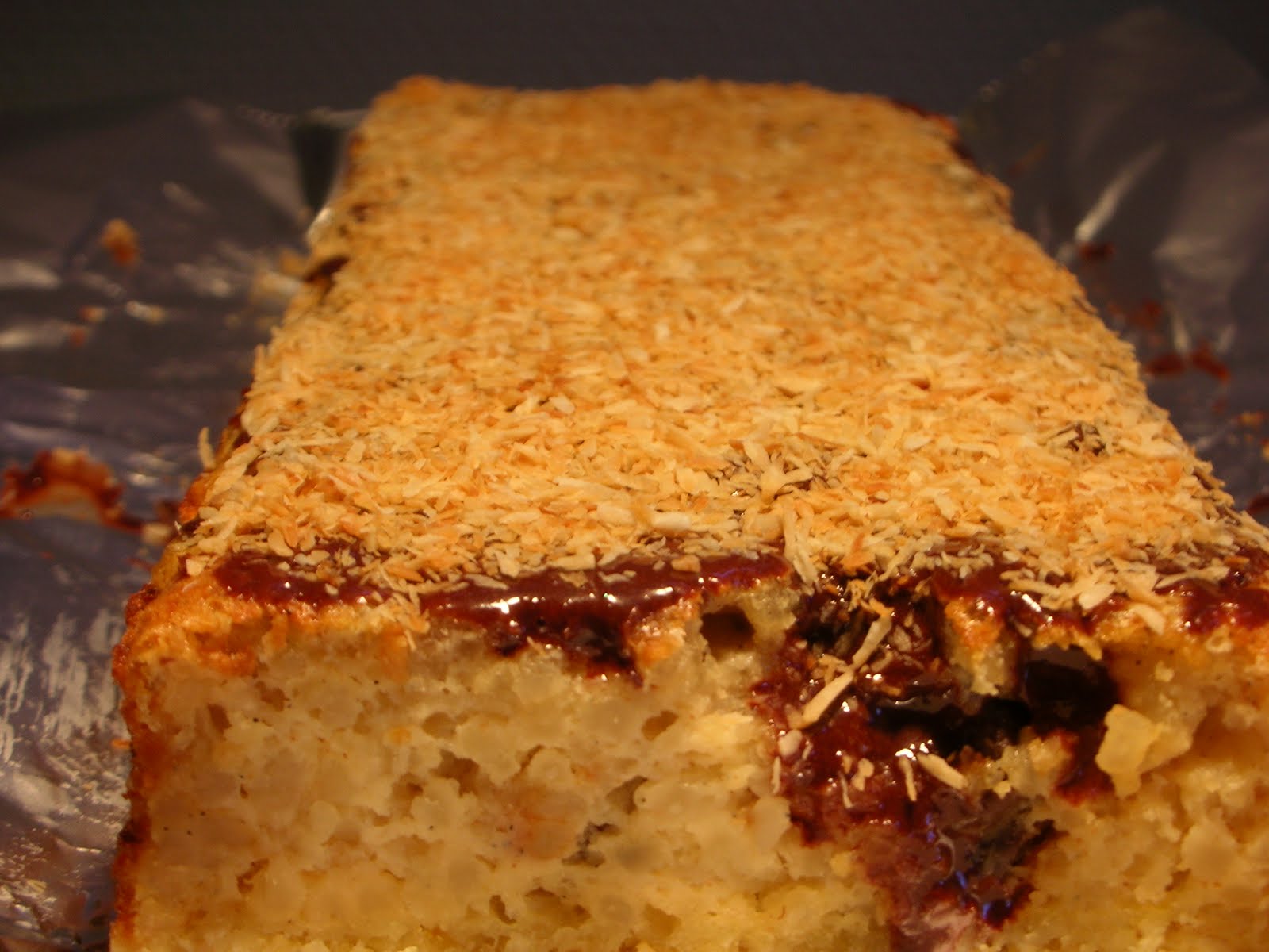 Easily Good Eats Rice Pudding Cake with Coconut Shortbread Base Recipe