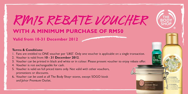 The Body Shop Malaysia: FREE RM15 Discount Voucher