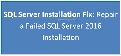 SQL Server Installation Fix