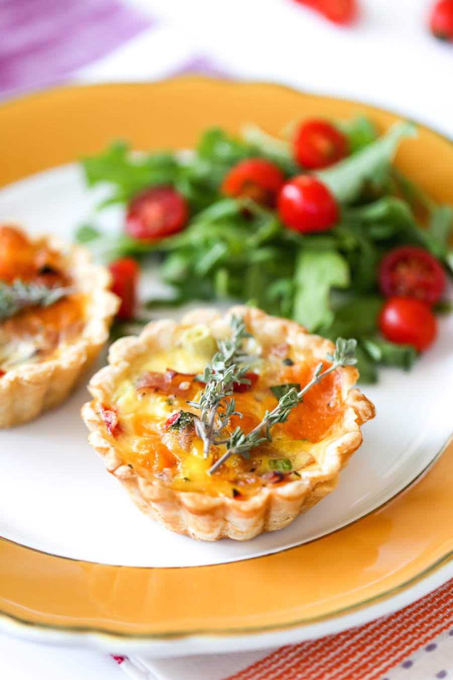 Mini Individual Ham and Cheese Quiches Easy Christmas Desserts