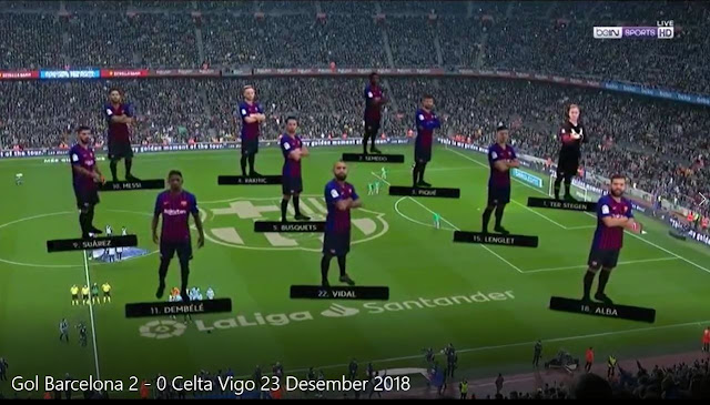 Replay Gol Barcelona 2 - 0 Celta Vigo 23 Desember 2018