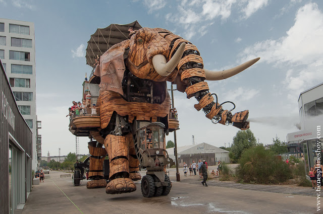 Elefante Les Machines de I`le Nantes visitar Nantes diario viaje