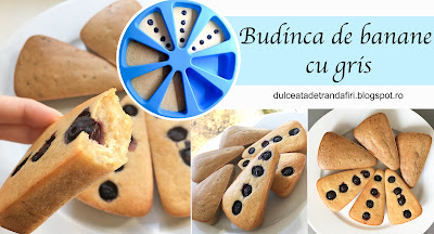 Budinca de banane cu gris