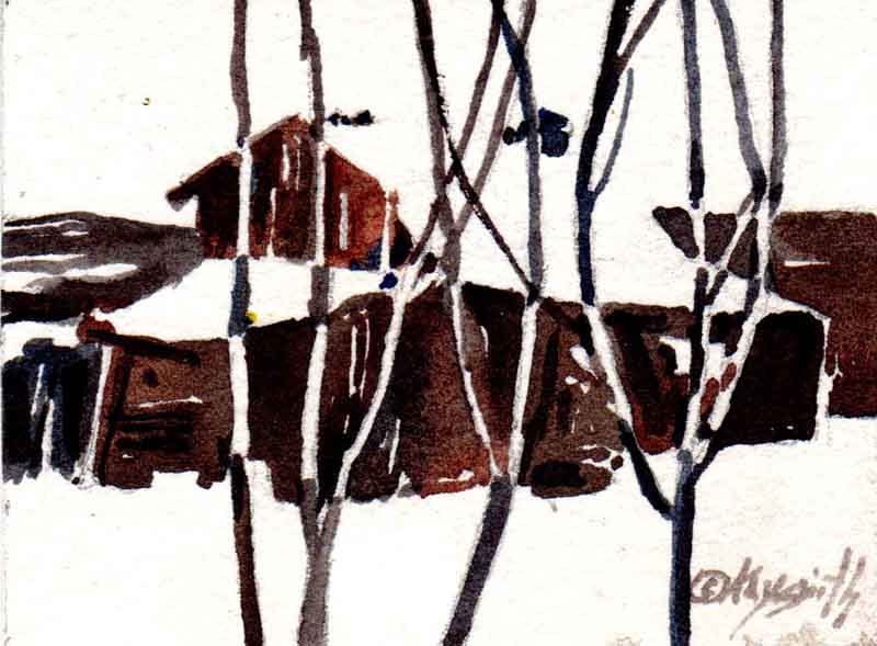 Kaysmithbrushworks Old Barn And Trees