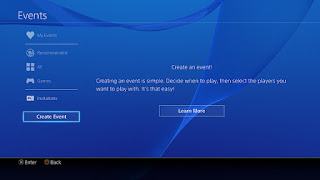 Playstation 4 User Scheduled Event