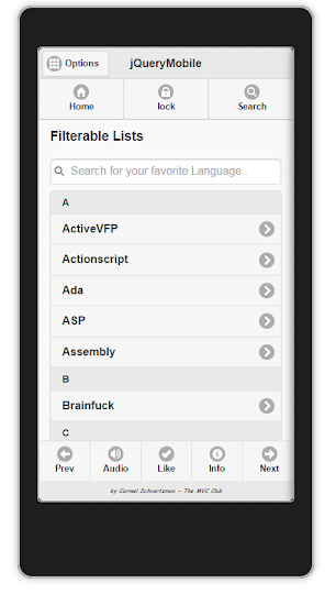  Mobile   Filterable List       