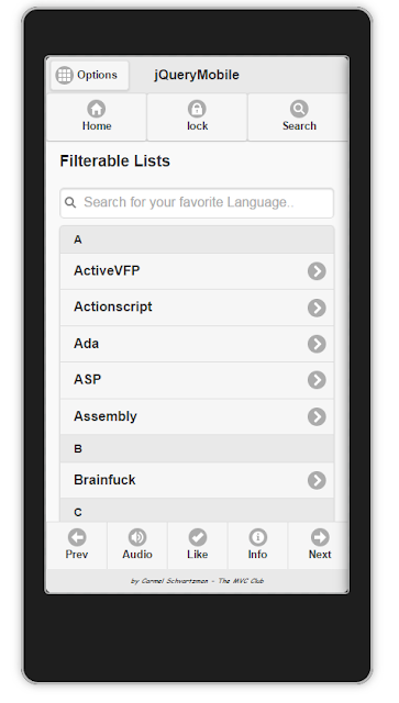 jQueryMobile Collapsible Filterable List with Search   2     