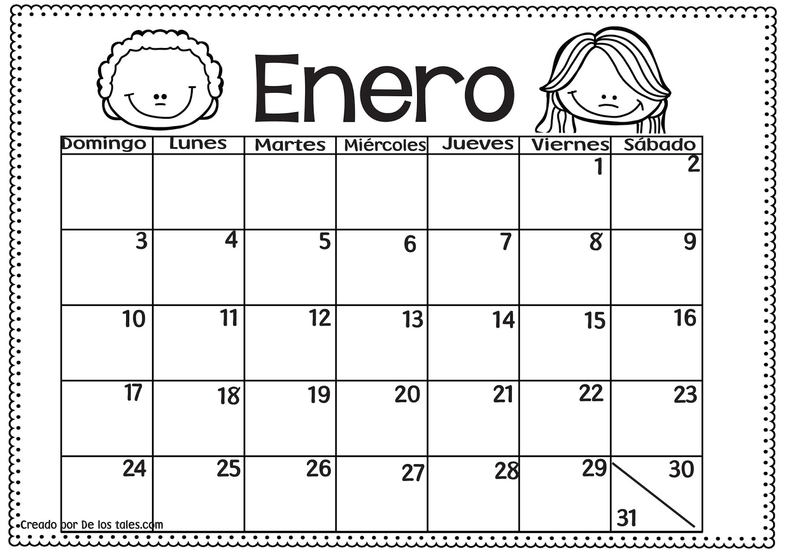 Calendarios Enero 2016 Imprimibles Calendario Enero Calendario