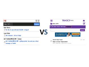 New Yahoo mail and Gmail mobile interfaxe
