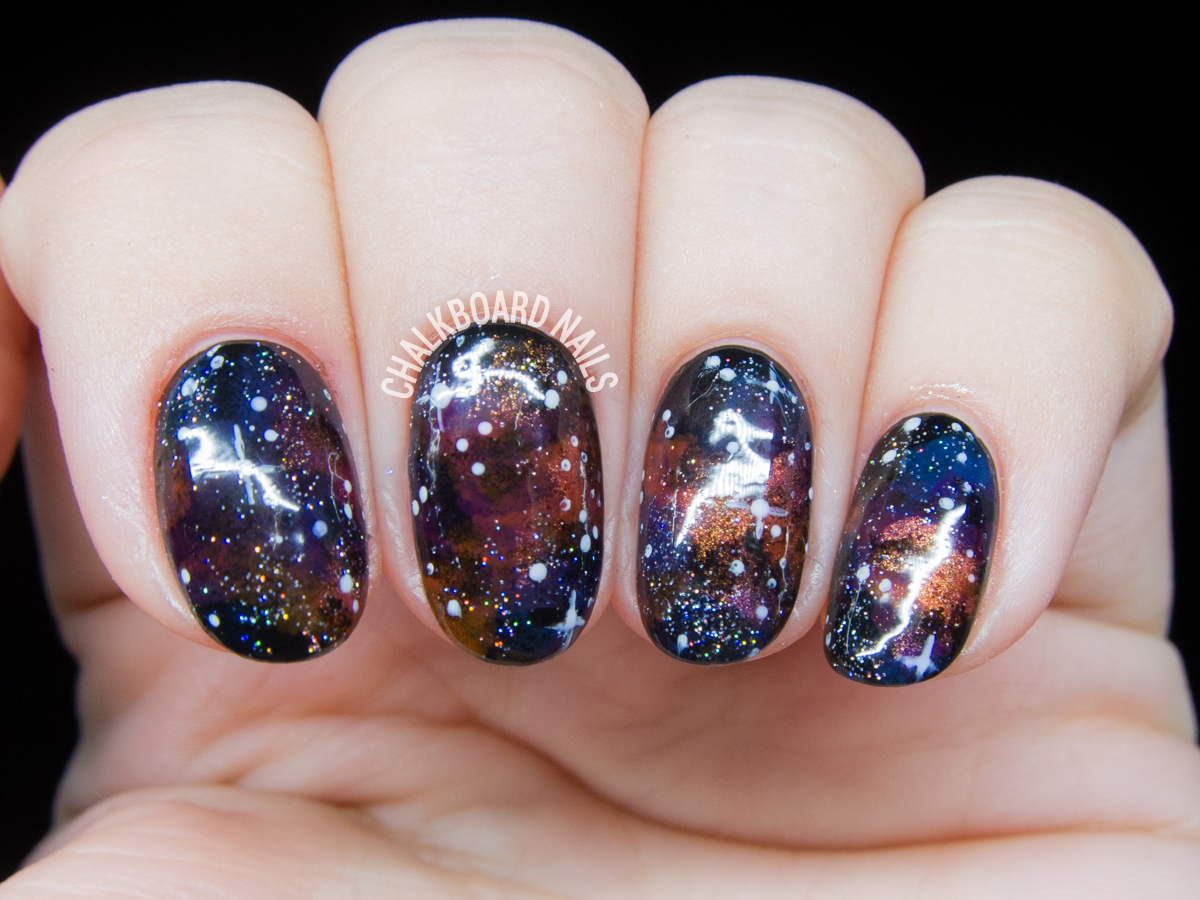 Make Up || Natural Beauty || Inner Beauty: Bejeweled Galaxy Nail Art