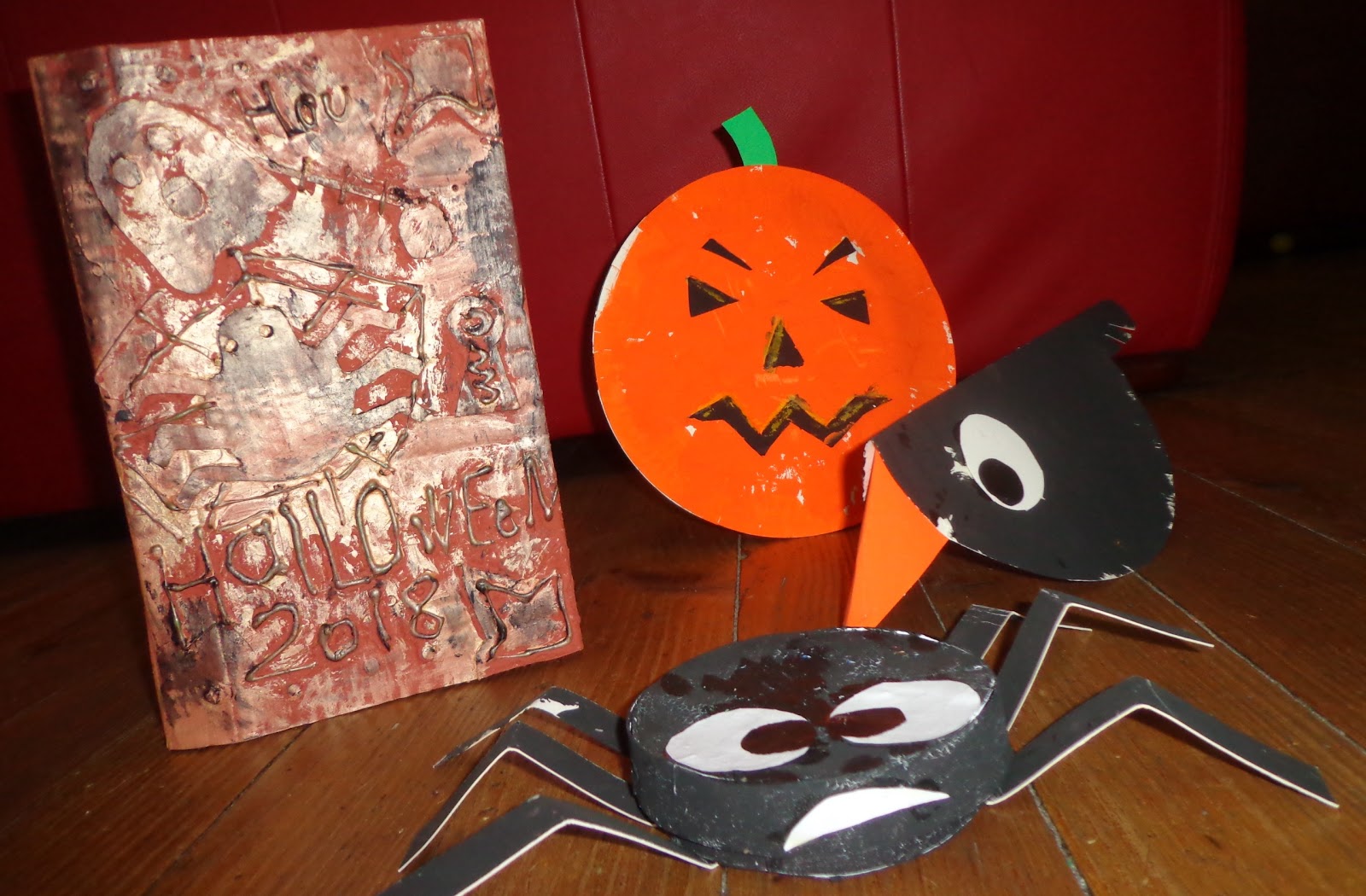Atelier de Christelle: Grimoire, araignée, corbeau, citrouille pour