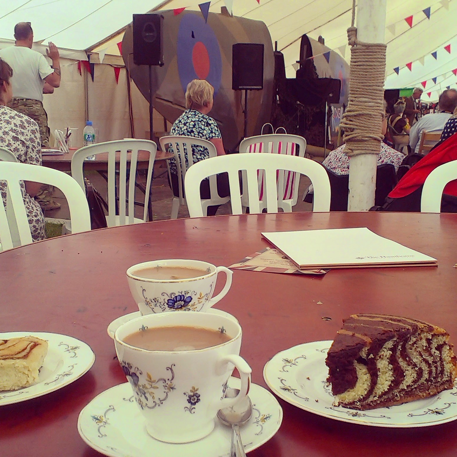 Cake and tea at the Dig for Victory show
