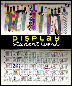 Display student work in your secondary classroom  www.traceeorman.com