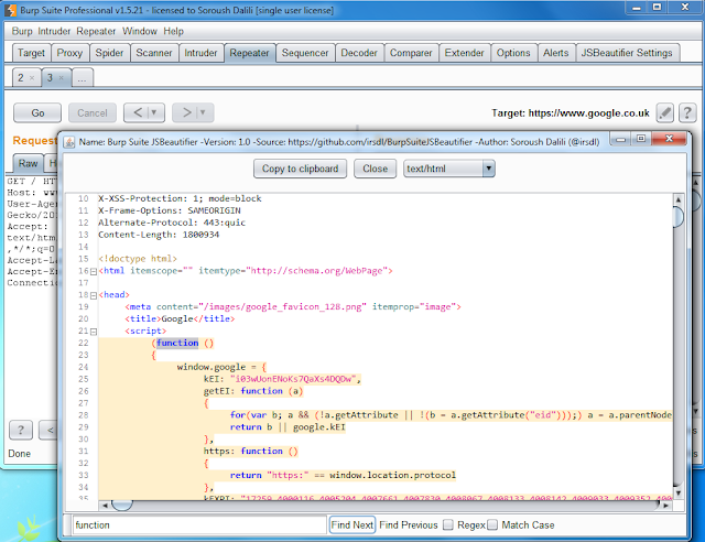 BurpSuiteJSBeautifier - Burp Suite JavaScript Beautifier