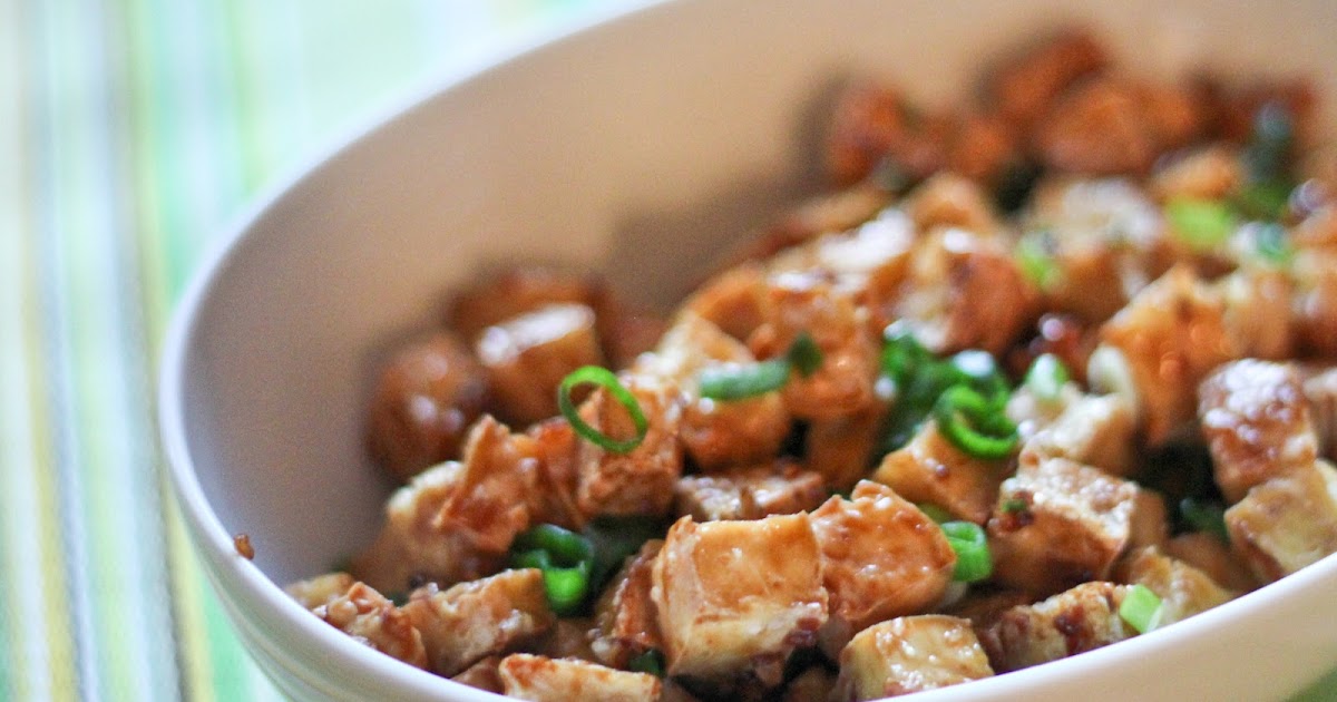 Crispy tofu with honey garlic sauce