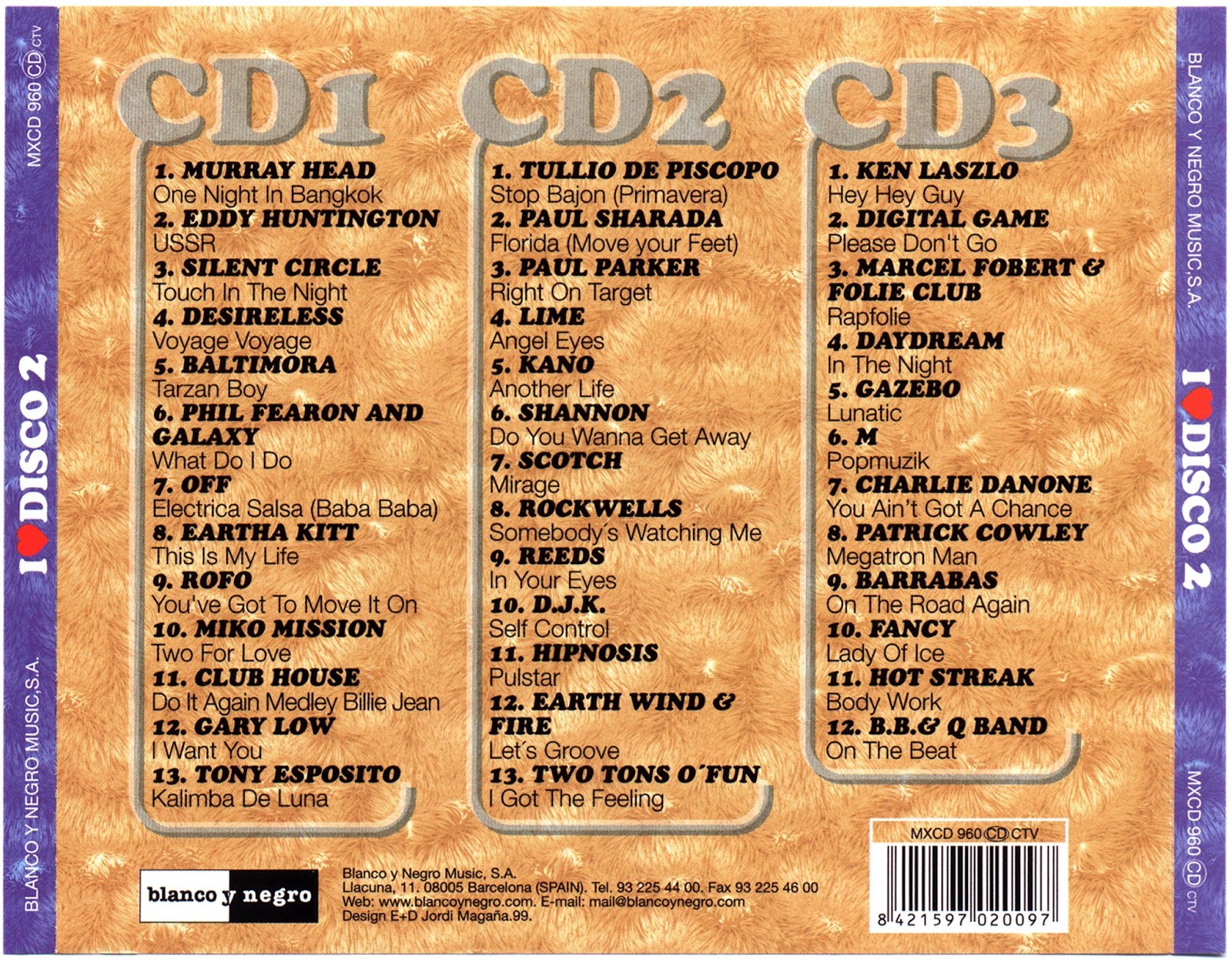 Music Rewind Va I Love Disco Vol 2 3 Cds 1999