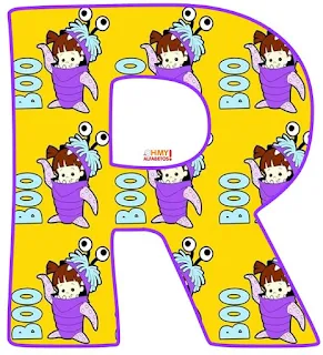 Alfabeto de Boo de Monsters Inc. con Disfraz.