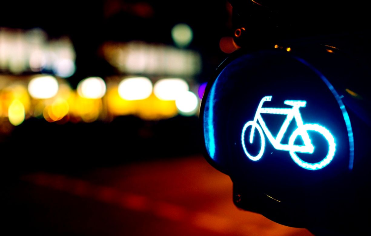 Wallpaper road macro light bike lights background blue sign