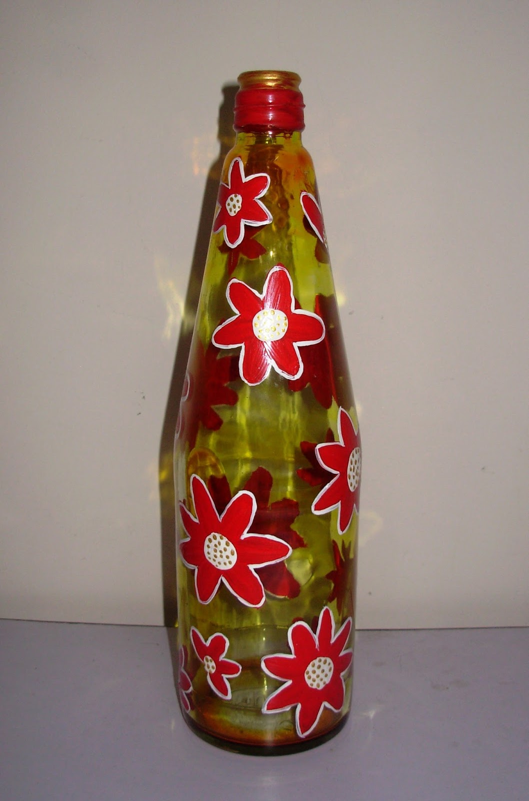 Craft Decor Glass Bottle Painting