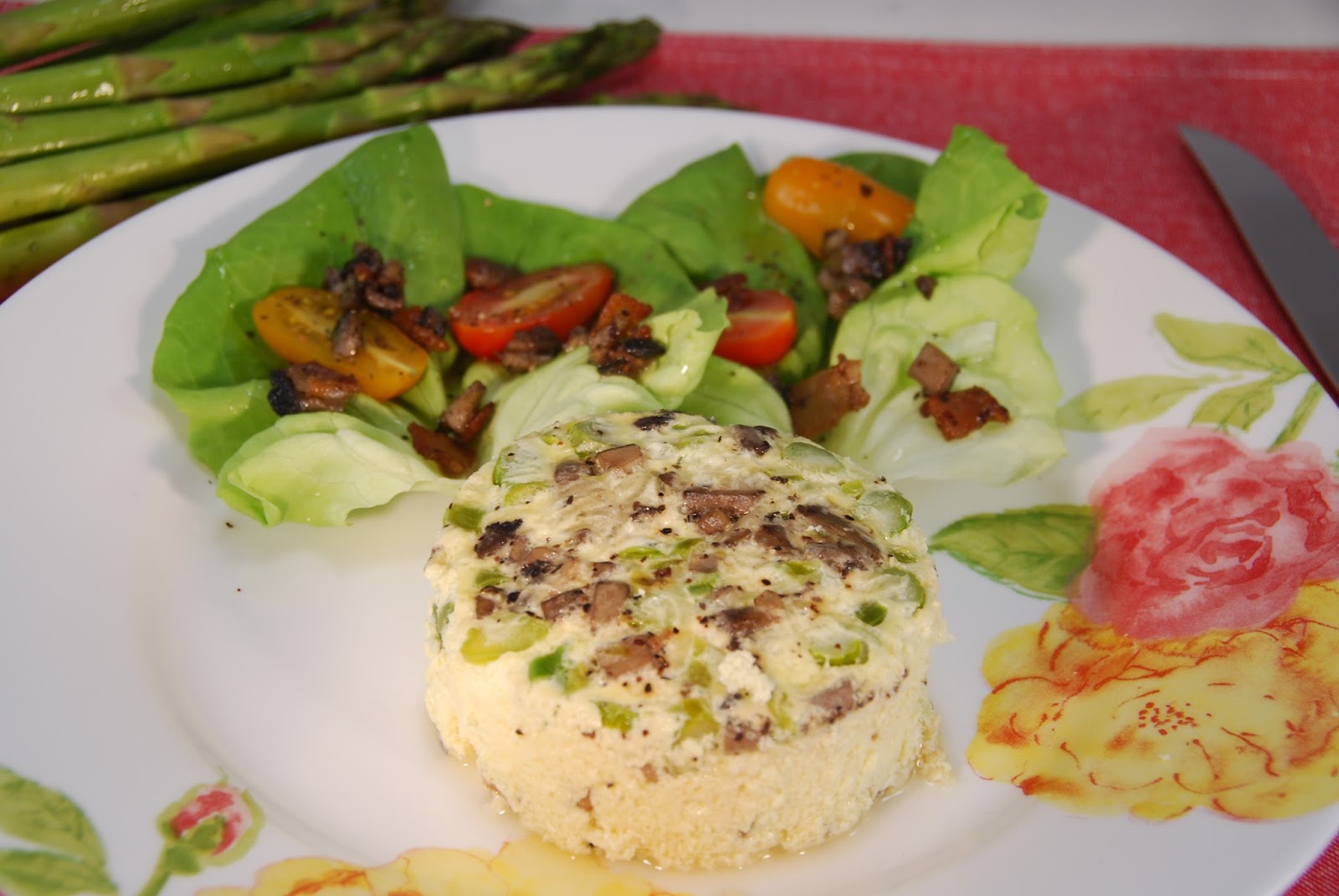 Paleo Rebel Bacon, Mushroom, & Asparagus Flan