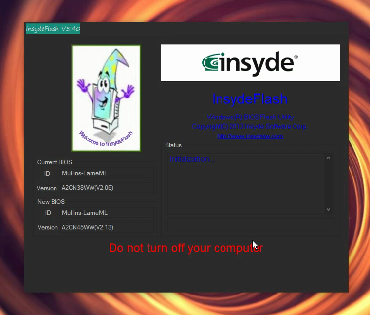 insyde bios flash utility download