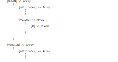 How To Read Data From V-Card Using PHP