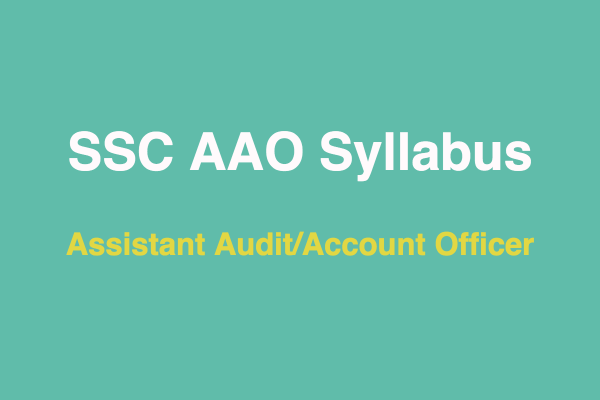 SSC CGL EXAM SYLLABUS PDF