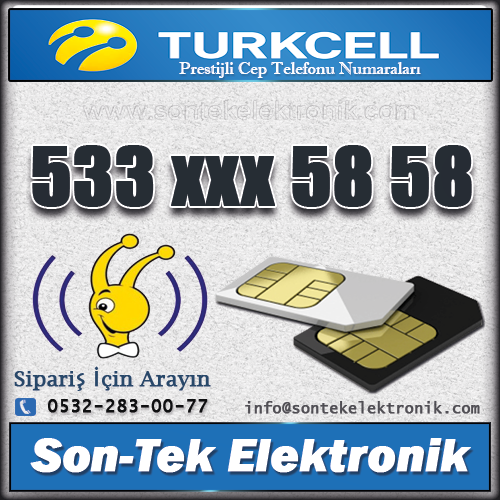 Turkcell 0533 xxx 58 58 Özel Numara