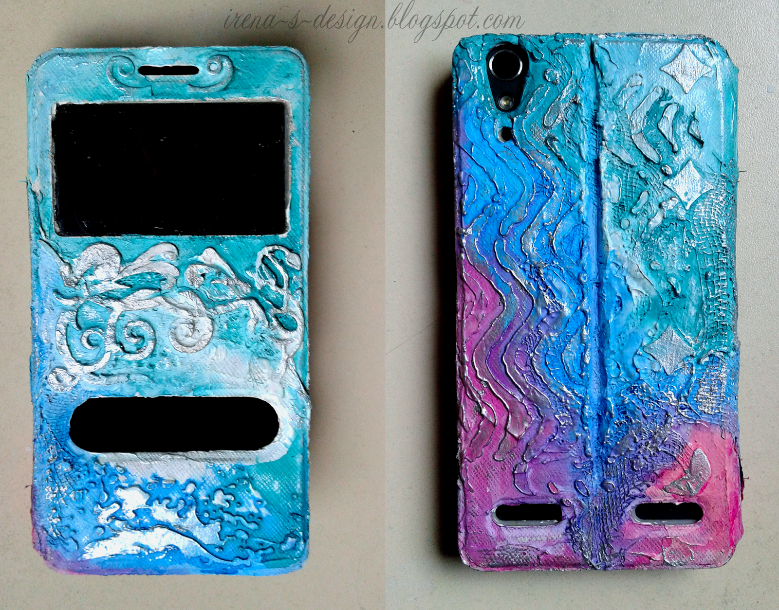 Irena's art Recycled phone case. LTCCB 11 June