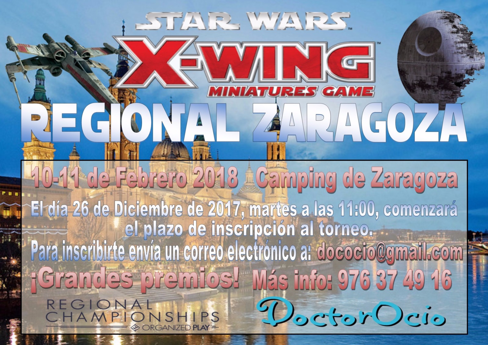 XWing Zaragoza 10 y 11 de Febrero, Regional de XWing en Zaragoza