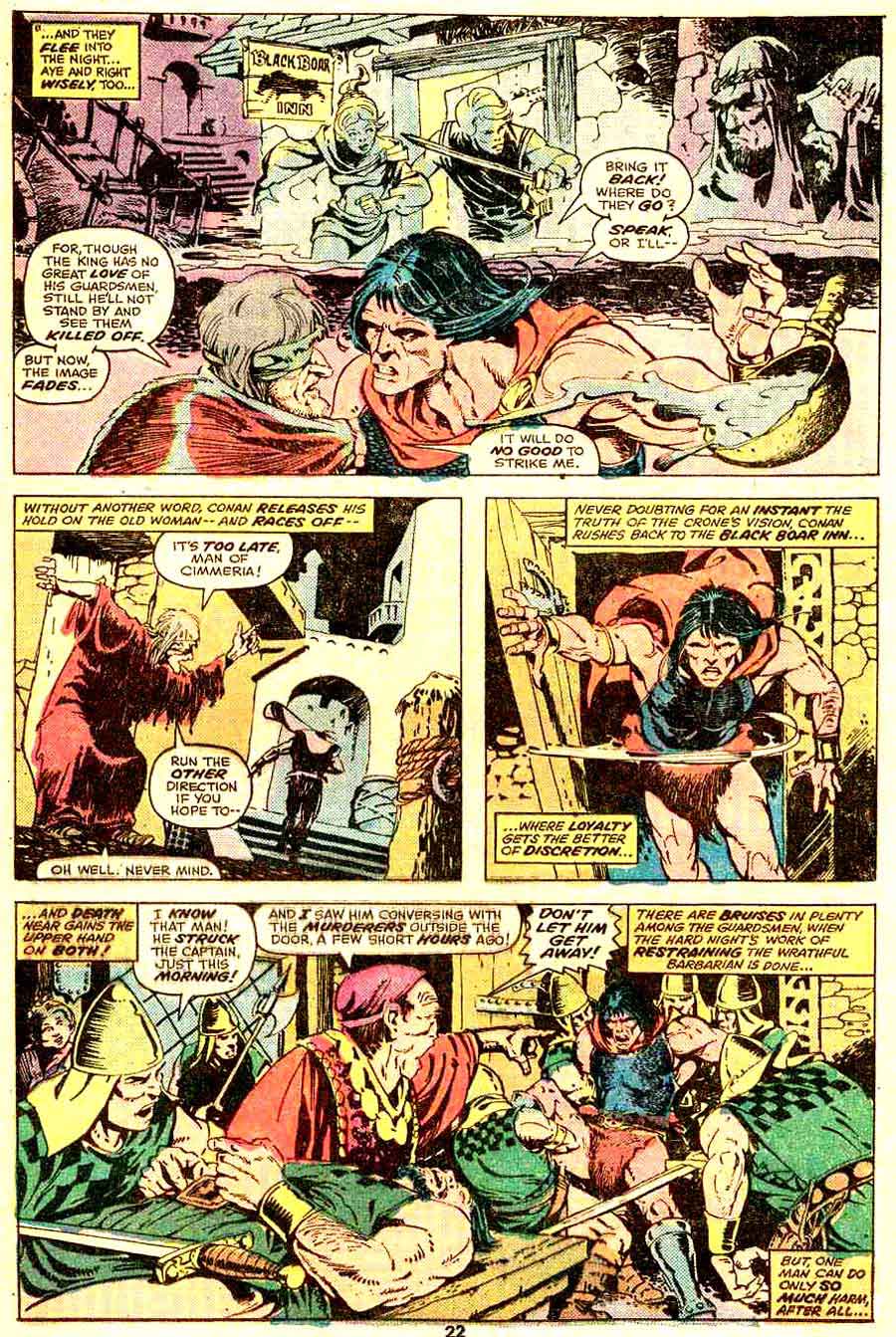 Conan the Barbarian v1 #57 marvel comic book page art by Mike Ploog